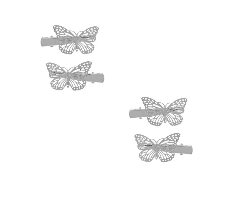 HKM-833235 Three-Dimensional Butterfly Bow Hairpin in 18K Electroplated Metal