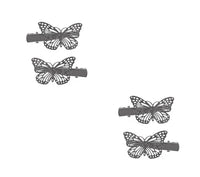HKM-833235 Three-Dimensional Butterfly Bow Hairpin in 18K Electroplated Metal