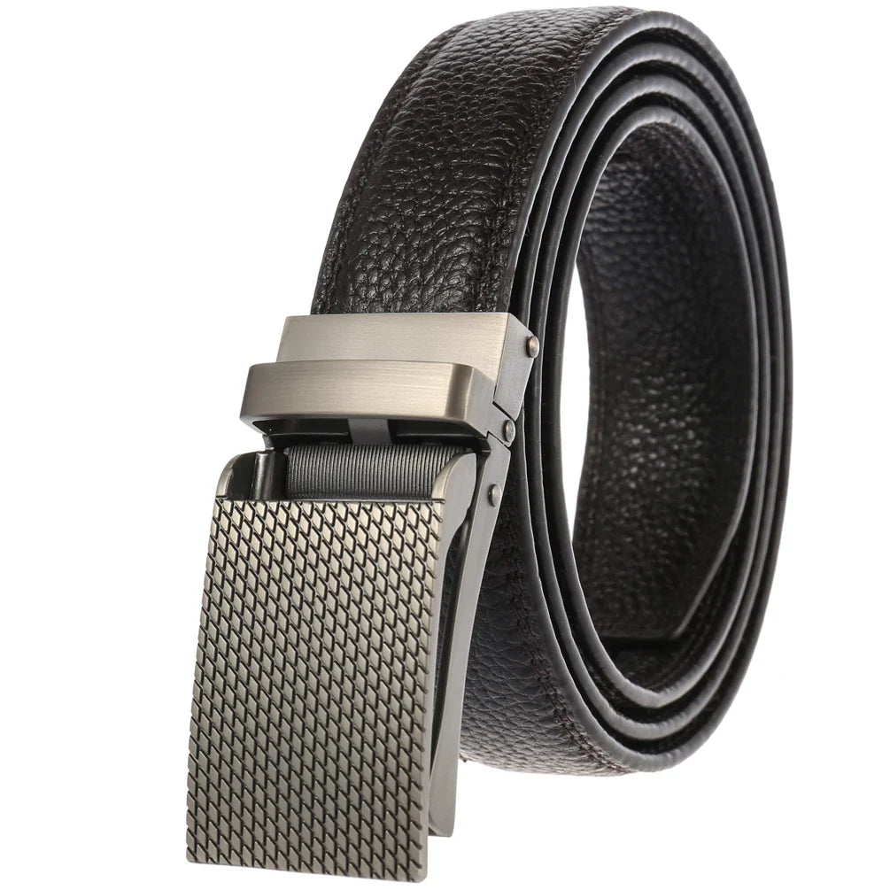 HKM-085459 Genuine Leather Black Belt for Men with Buckle Model LY33-2033-5