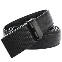 HKM-085459 Genuine Leather Black Belt for Men with Buckle Model LY33-2033-5