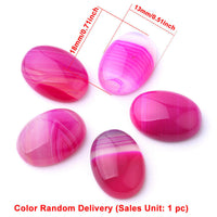 HKM-350675 Natural Agate Stone DIY Accessories - Convex, Round & Flat Bottom, Various Sizes Available