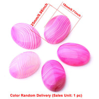 HKM-350675 Natural Agate Stone DIY Accessories - Convex, Round & Flat Bottom, Various Sizes Available