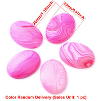 HKM-350675 Natural Agate Stone DIY Accessories - Convex, Round & Flat Bottom, Various Sizes Available