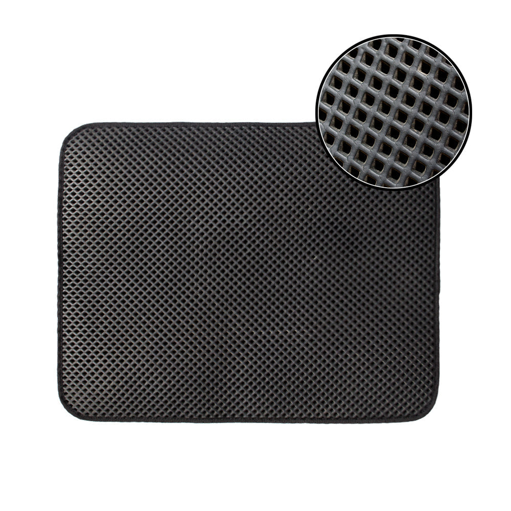 HKM-876627 Waterproof Cat Litter Mat with Double Layer Design - Nonslip EVA Pad, Multiple Sizes Available