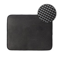 HKM-876627 Waterproof Cat Litter Mat with Double Layer Design - Nonslip EVA Pad, Multiple Sizes Available