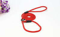 HKM-789395 Adjustable Nylon Dog Traction Rope with Integrated Collar Design - Available in Multiple Colors