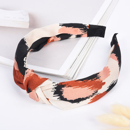 HKM-635475 Leopard Print Cloth Headband for Unisex Wear