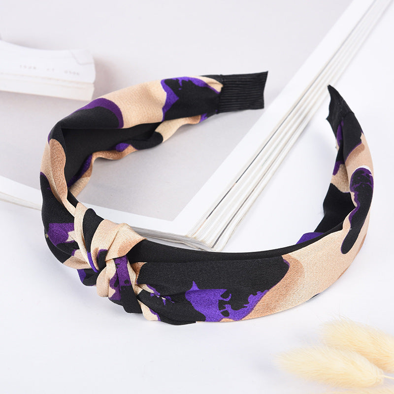 HKM-635475 Leopard Print Cloth Headband for Unisex Wear