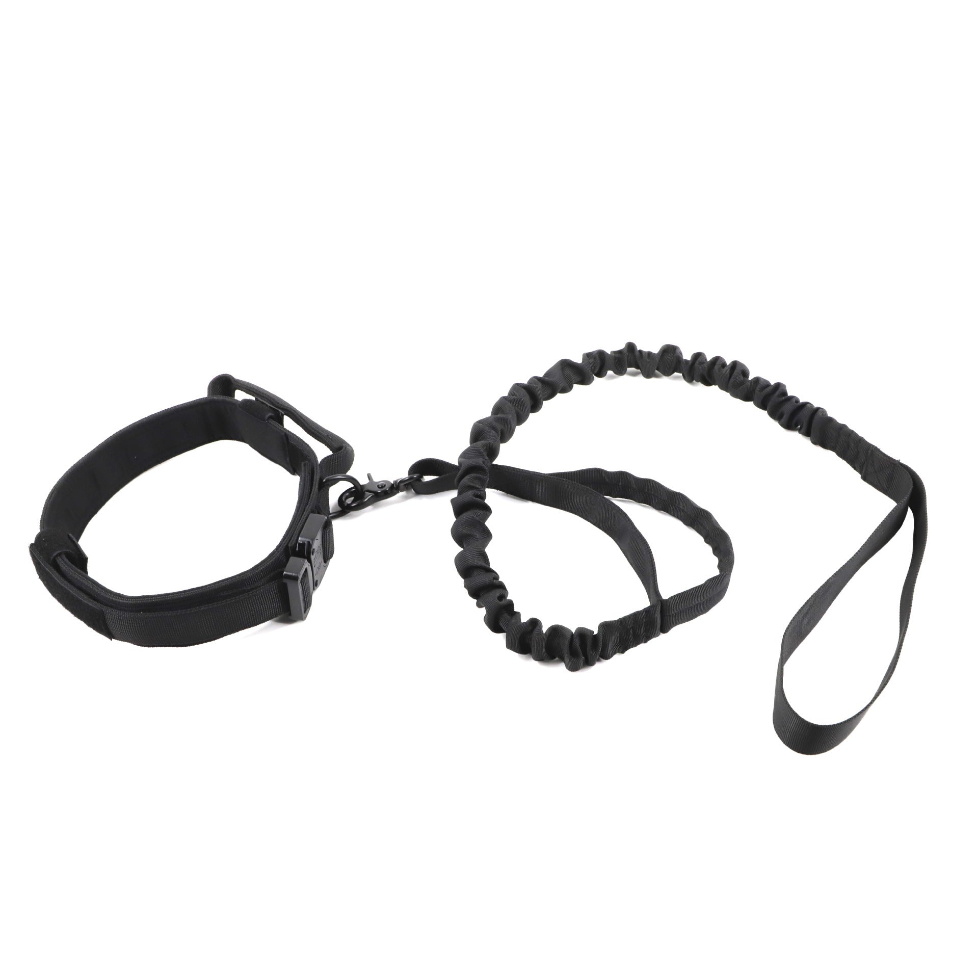 HKM-394707 Adjustable Military-Style Nylon Dog Collar and Leash Set in Multiple Colors