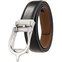 HKM-411987 Men's Casual Belt with Zinc Alloy Buckle, 3.0CM Width - Model LY33-000015-2