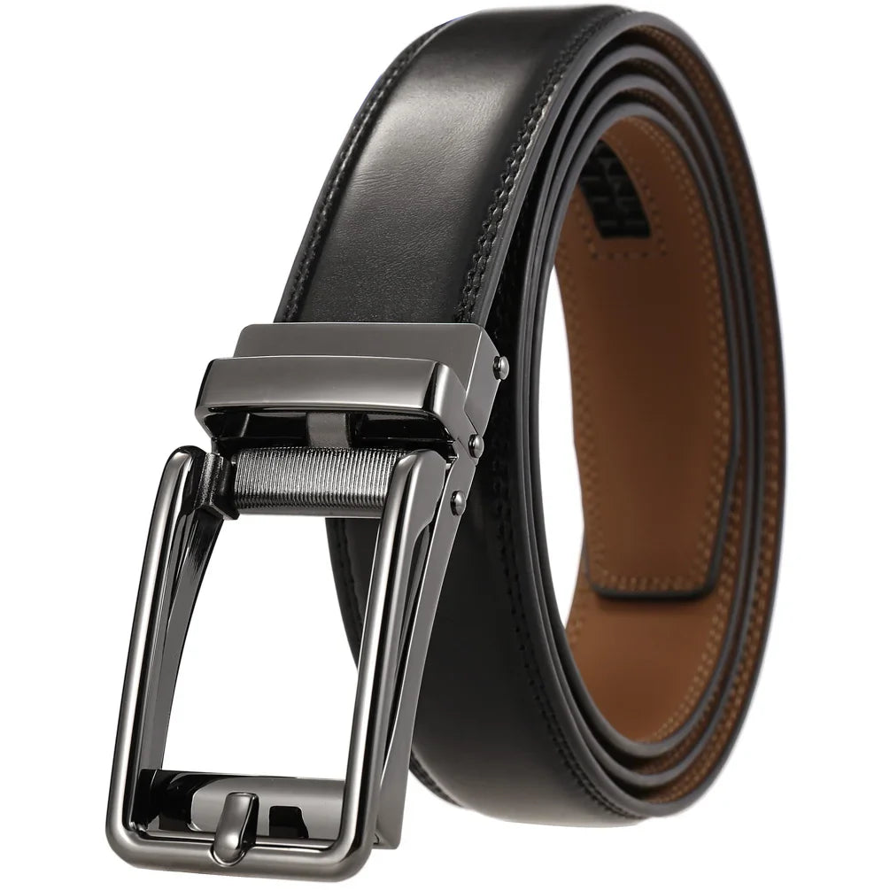 HKM-411987 Men's Casual Belt with Zinc Alloy Buckle, 3.0CM Width - Model LY33-000015-2
