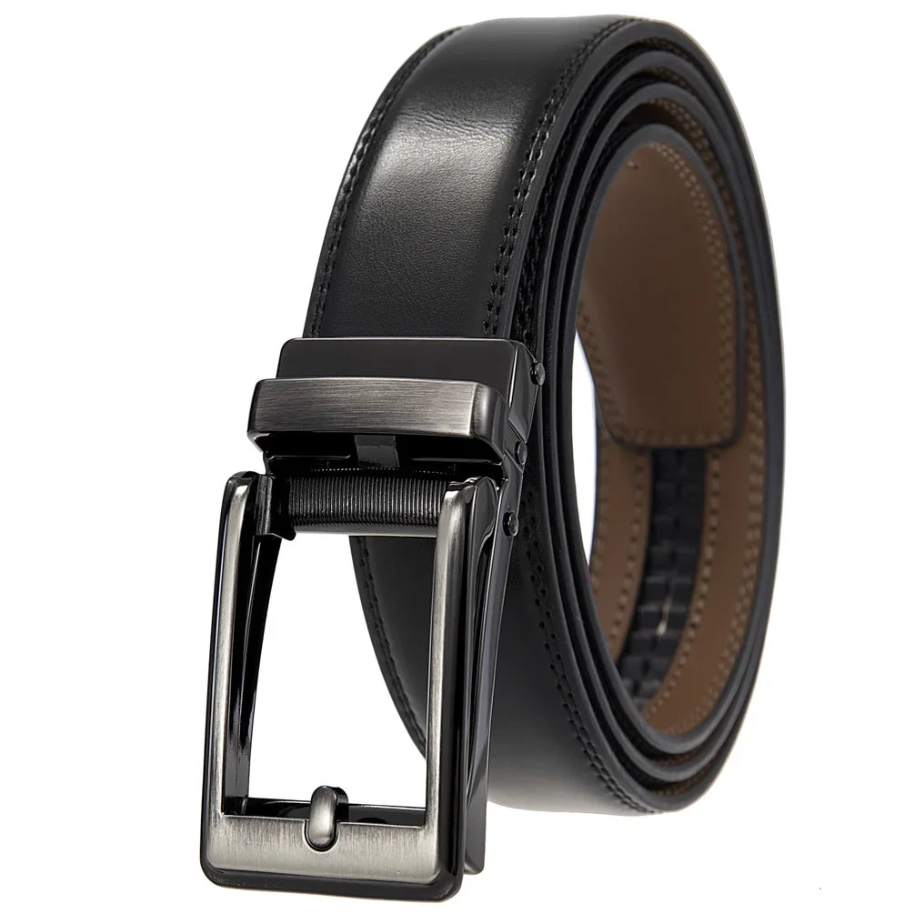 HKM-411987 Men's Casual Belt with Zinc Alloy Buckle, 3.0CM Width - Model LY33-000015-2