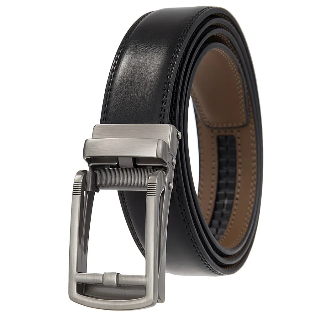 HKM-411987 Men's Casual Belt with Zinc Alloy Buckle, 3.0CM Width - Model LY33-000015-2