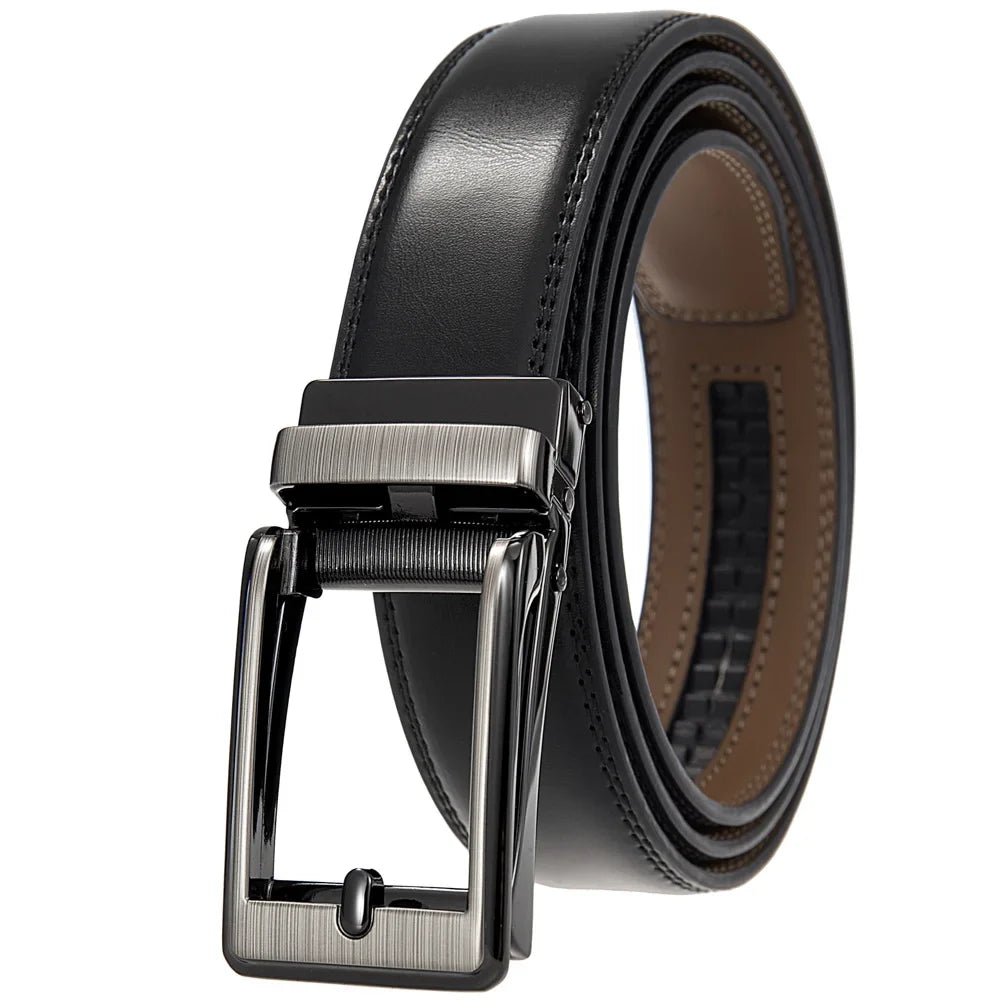HKM-411987 Men's Casual Belt with Zinc Alloy Buckle, 3.0CM Width - Model LY33-000015-2