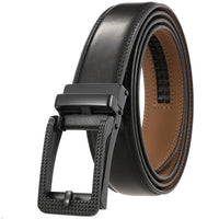 HKM-411987 Men's Casual Belt with Zinc Alloy Buckle, 3.0CM Width - Model LY33-000015-2