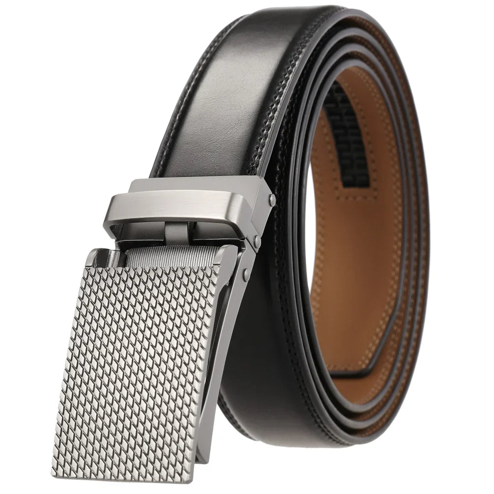 HKM-411987 Men's Casual Belt with Zinc Alloy Buckle, 3.0CM Width - Model LY33-000015-2