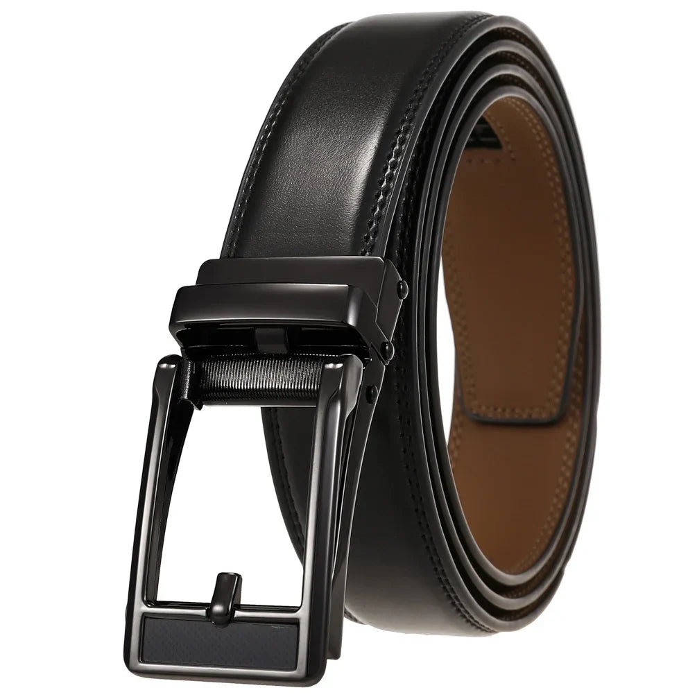 HKM-411987 Men's Casual Belt with Zinc Alloy Buckle, 3.0CM Width - Model LY33-000015-2