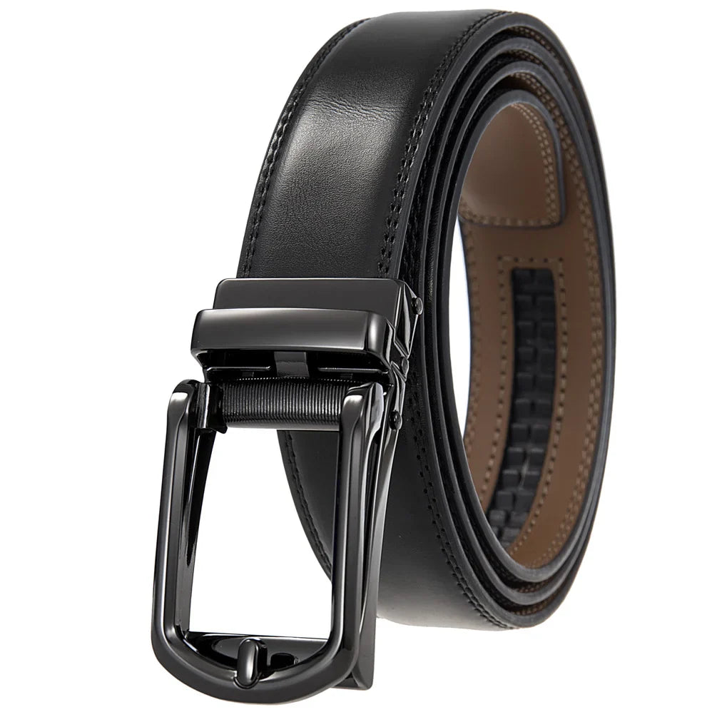 HKM-411987 Men's Casual Belt with Zinc Alloy Buckle, 3.0CM Width - Model LY33-000015-2
