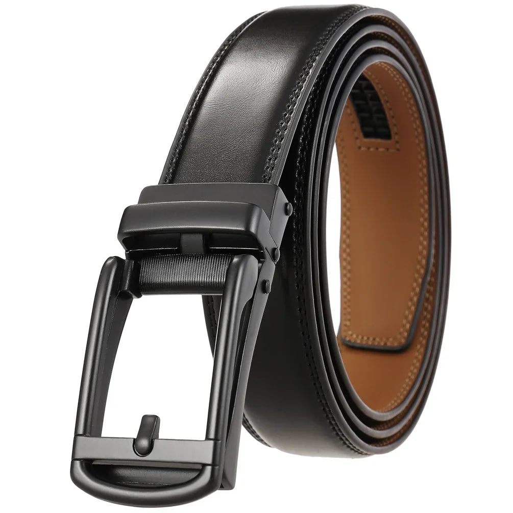 HKM-411987 Men's Casual Belt with Zinc Alloy Buckle, 3.0CM Width - Model LY33-000015-2