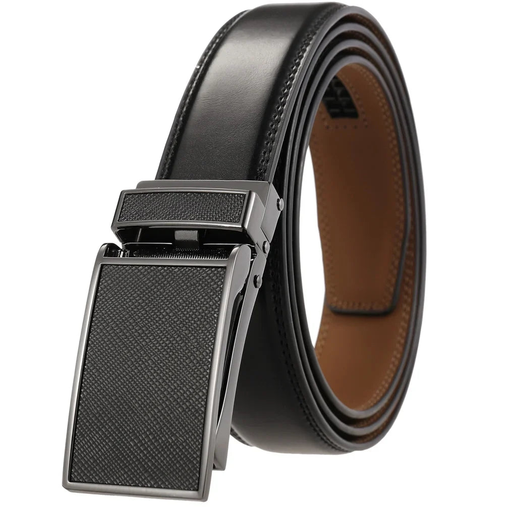 HKM-411987 Men's Casual Belt with Zinc Alloy Buckle, 3.0CM Width - Model LY33-000015-2
