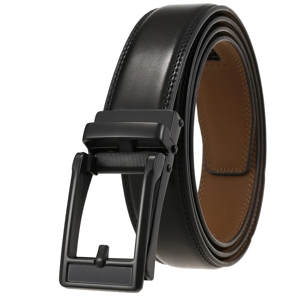 HKM-411987 Men's Casual Belt with Zinc Alloy Buckle, 3.0CM Width - Model LY33-000015-2