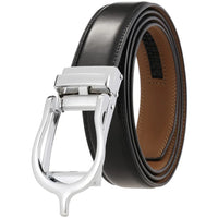 HKM-411987 Men's Casual Belt with Zinc Alloy Buckle, 3.0CM Width - Model LY33-000015-2