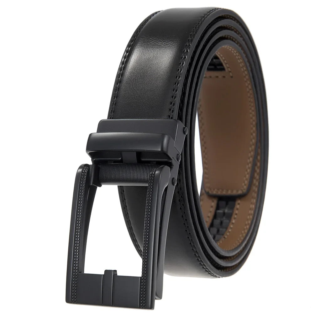 HKM-411987 Men's Casual Belt with Zinc Alloy Buckle, 3.0CM Width - Model LY33-000015-2