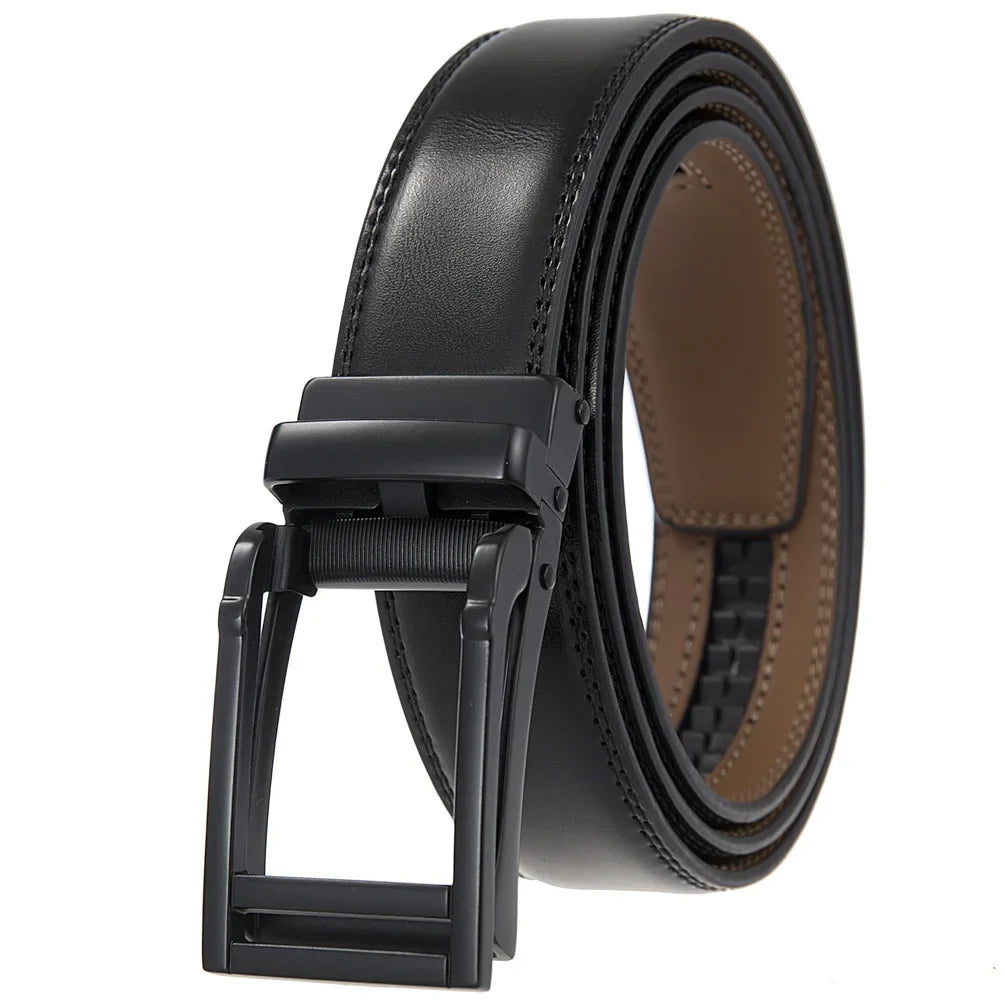 HKM-411987 Men's Casual Belt with Zinc Alloy Buckle, 3.0CM Width - Model LY33-000015-2