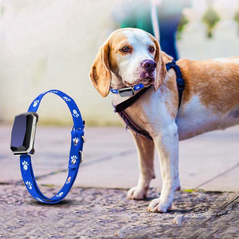 HKM-638739 GPS Pet Tracking Collar with Real-Time Positioning and Voice Monitoring for Dogs, Adjustable Design in Blue and Black