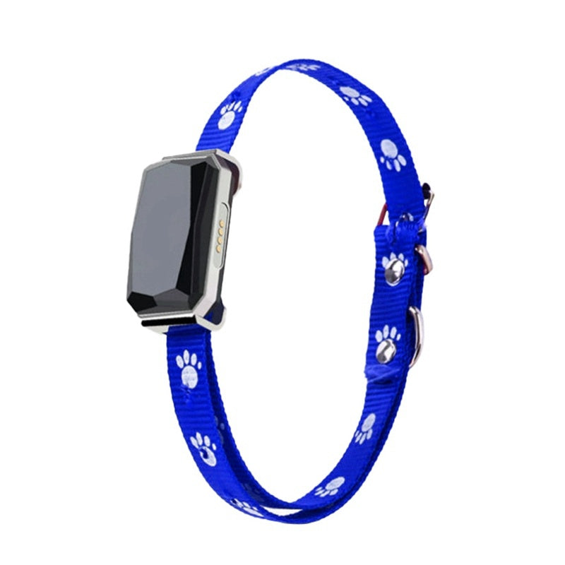 HKM-638739 GPS Pet Tracking Collar with Real-Time Positioning and Voice Monitoring for Dogs, Adjustable Design in Blue and Black