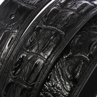 HKM-853779 Crocodile Pattern Leather Cowhide Belt - Stylish and Durable Accessory