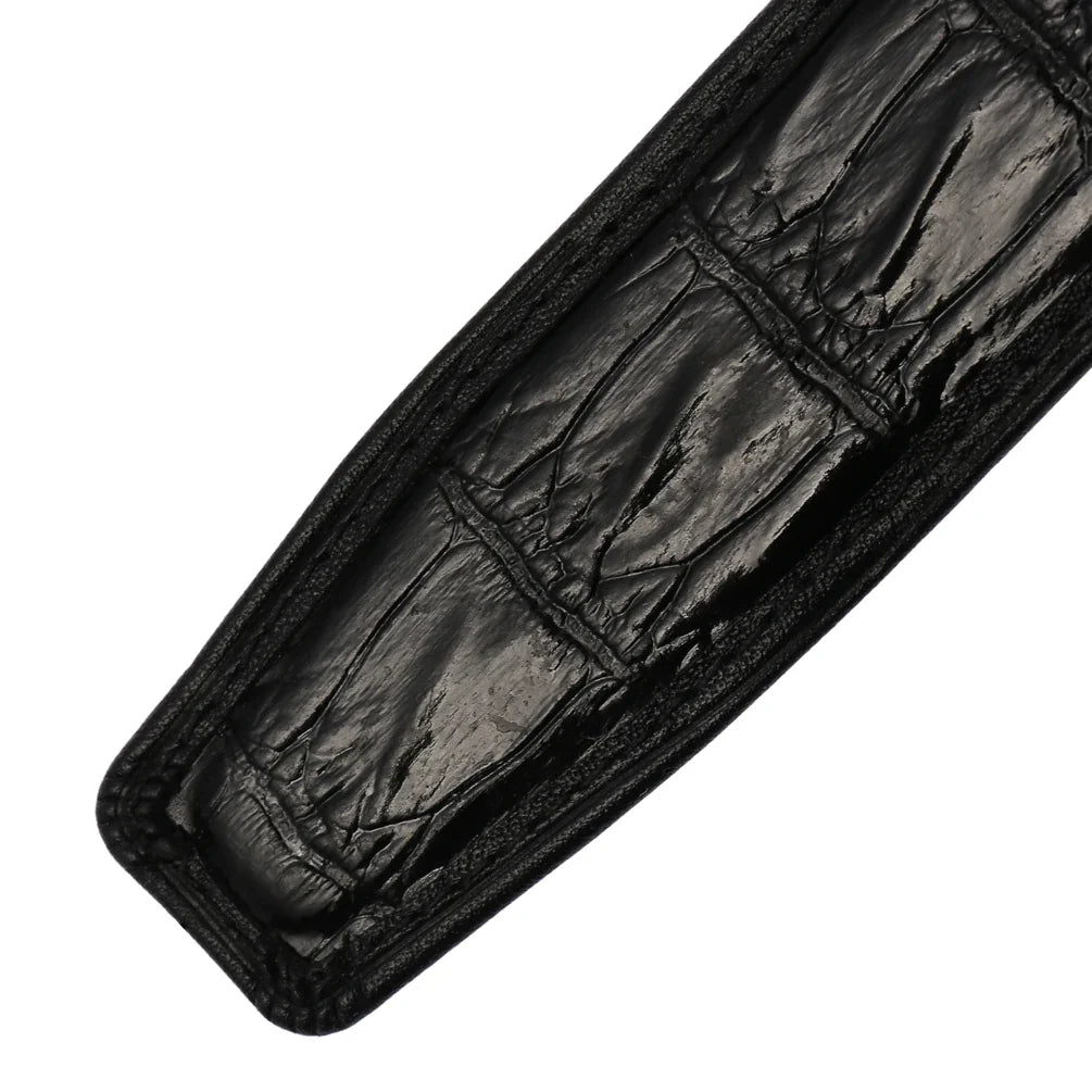 HKM-853779 Crocodile Pattern Leather Cowhide Belt - Stylish and Durable Accessory
