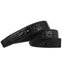 HKM-853779 Crocodile Pattern Leather Cowhide Belt - Stylish and Durable Accessory