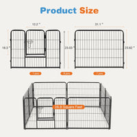 HKM-484883 Durable Indoor Dog Fence with Secure Lock System – Multiple Sizes Available