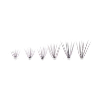 HKM-075923 0.1 Thick Single Cluster Grafted False Eyelashes - 60 Natural Look Tufts in Various Lengths