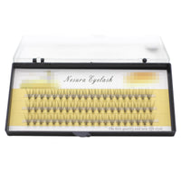 HKM-075923 0.1 Thick Single Cluster Grafted False Eyelashes - 60 Natural Look Tufts in Various Lengths