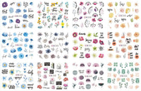 HKM-543827 Nail Art Large Watermark Stickers - Tropical, Beach & Abstract Designs