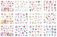 HKM-543827 Nail Art Large Watermark Stickers - Tropical, Beach & Abstract Designs