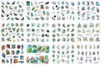 HKM-543827 Nail Art Large Watermark Stickers - Tropical, Beach & Abstract Designs