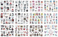 HKM-543827 Nail Art Large Watermark Stickers - Tropical, Beach & Abstract Designs