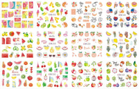 HKM-543827 Nail Art Large Watermark Stickers - Tropical, Beach & Abstract Designs