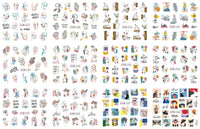 HKM-543827 Nail Art Large Watermark Stickers - Tropical, Beach & Abstract Designs