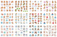 HKM-543827 Nail Art Large Watermark Stickers - Tropical, Beach & Abstract Designs