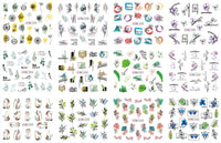 HKM-543827 Nail Art Large Watermark Stickers - Tropical, Beach & Abstract Designs