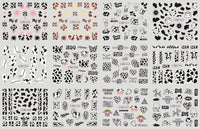 HKM-543827 Nail Art Large Watermark Stickers - Tropical, Beach & Abstract Designs