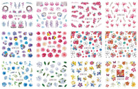 HKM-543827 Nail Art Large Watermark Stickers - Tropical, Beach & Abstract Designs