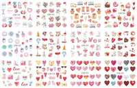HKM-543827 Nail Art Large Watermark Stickers - Tropical, Beach & Abstract Designs