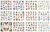 HKM-543827 Nail Art Large Watermark Stickers - Tropical, Beach & Abstract Designs