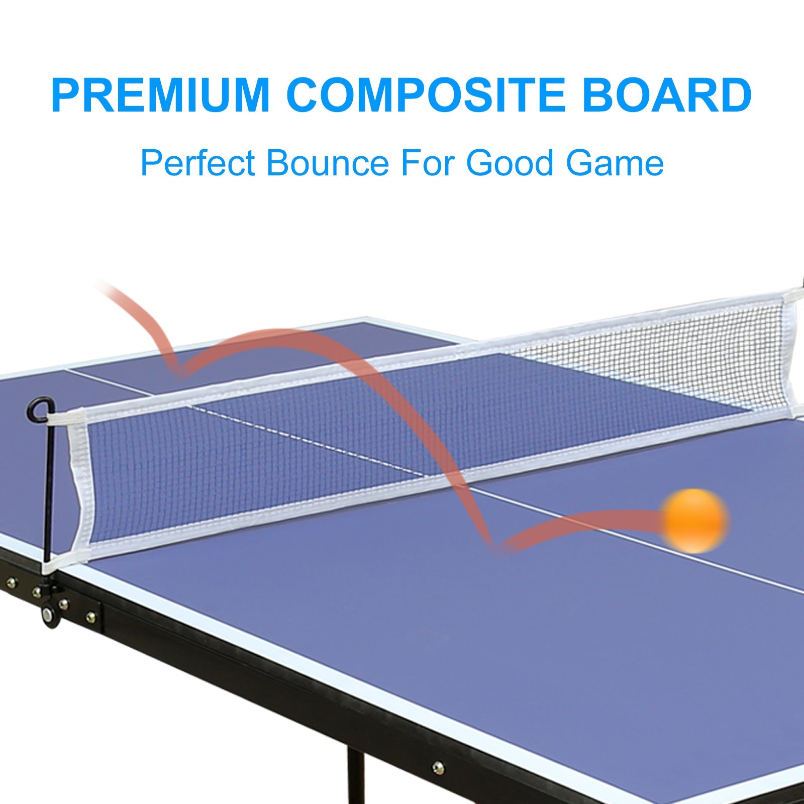 HKM-673299 Folding Portable Table Tennis Table Set for Convenient Play and Storage