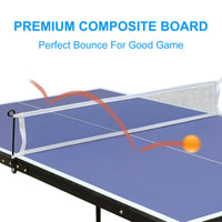 HKM-673299 Folding Portable Table Tennis Table Set for Convenient Play and Storage